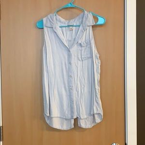 Denim Button Down Tank Top